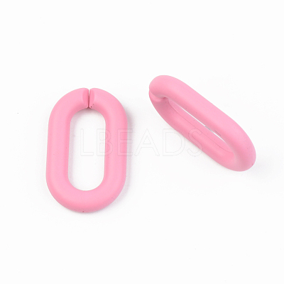 Opaque Spray Painted Acrylic Linking Rings OACR-T024-02-I07-1