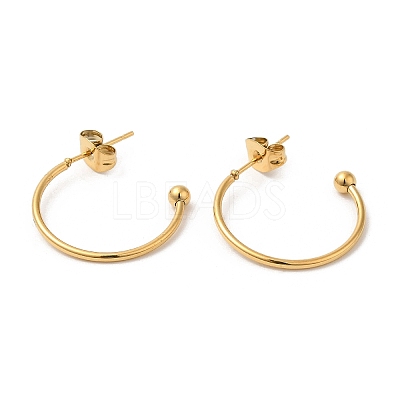 304 Stainless Steel Stud Earring X-EJEW-H134-02C-G-1