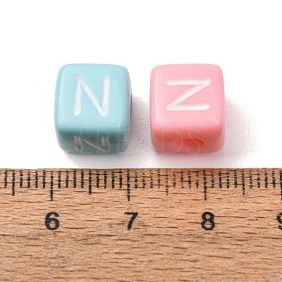 Opaque Acrylic European Beads AC-CBA7A73-01N-1