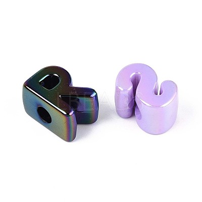 UV Plating Opaque Acrylic European Beads SACR-N019-02-1