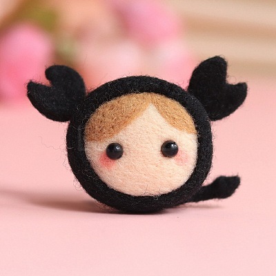DIY Constellation Doll Keychain Needle Felting  Kit DIY-D068-01P-12-1