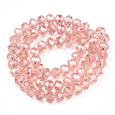 Electroplate Glass Beads Strands EGLA-A034-T2mm-A34-1