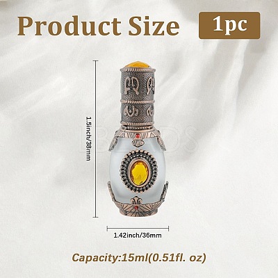 1Pc 15ML Retro Empty Glass Dropper Bottles AJEW-DJ0004-54-1