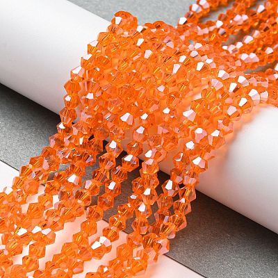 Transparent Electroplate Glass Beads Strands LS-EGLA-A039-T3mm-A11-1