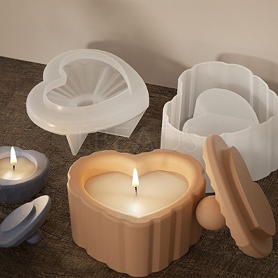 Heart DIY Candle Cup Silicone Molds DIY-Q037-11B-1