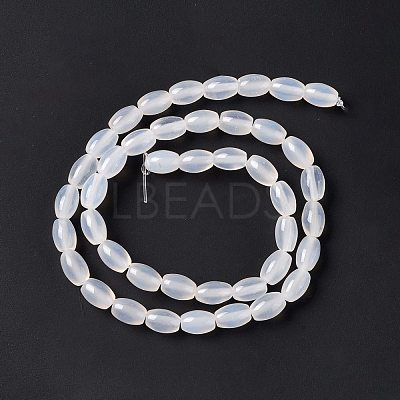 Natural White Agate Beads Strands G-C247-01B-1