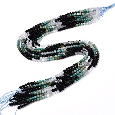 Natural & Synthetic Mixed Gemstone Beads Strands G-D080-A01-01-02-1