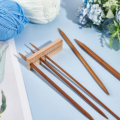 1Pc Rectangle Wooden Knitting Needle Gauges TOOL-BC0002-94A-1