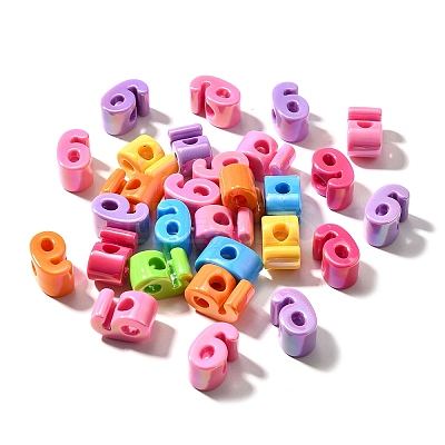 UV Plating Opaque Acrylic Beads SACR-Z007-02G-1