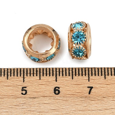 Brass Rhinestone Beads KK-U071-02B-03KCG-1
