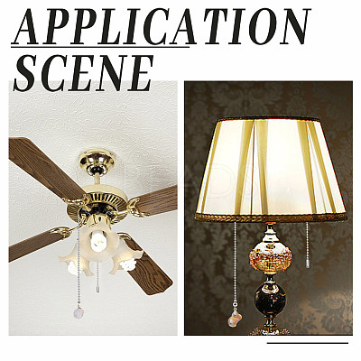 20Pcs 10 Styles Opaque Acrylic Shell Charms Ceiling Fan Pull Chain Extenders PALLOY-HY00061-1