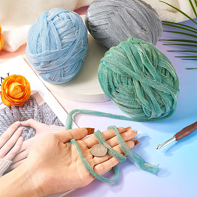 3 Skeins 3 Colors Polyester Yarn DIY-MB0002-06B-1