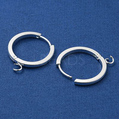 201 Stainless Steel Huggie Hoop Earrings Findings STAS-A167-01H-S-1