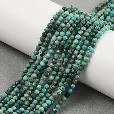 Natural Chrysocolla Beads Strands G-P514-A03-02-A-1