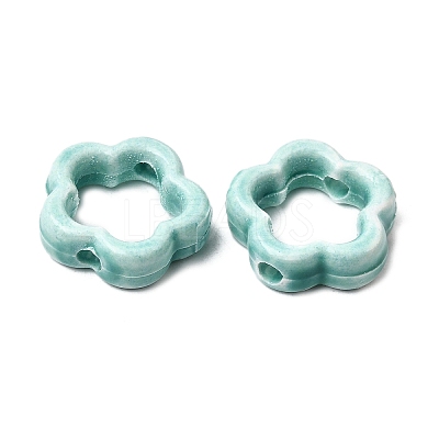 Flower Hollow Glazed Porcelain Bead Frame PORC-A034-09-1