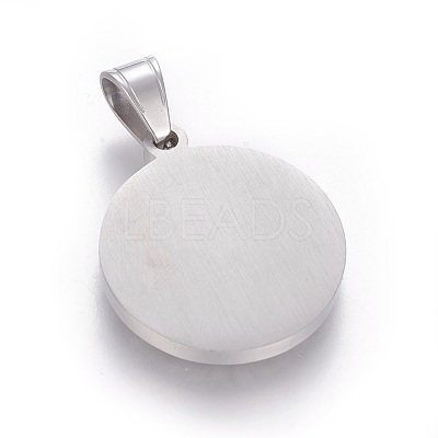 304 Stainless Steel Enamel Pendants STAS-E439-90B-P-1