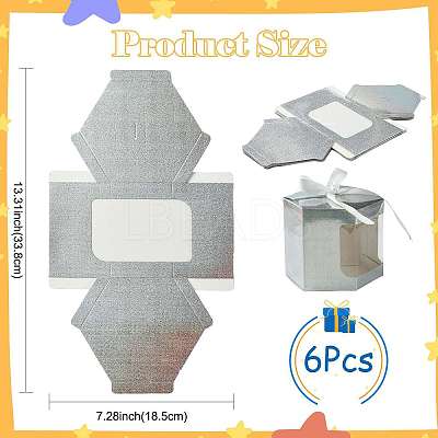 Hexagon Laser Window Paper Gift Boxes CON-FZC0002-001B-02-1