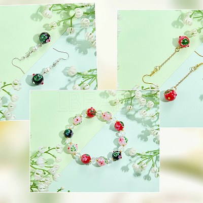 20Pcs Handmade Lampwork Bumpy Beads LAMP-SZ0001-52B-1