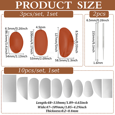 Stainless Steel Pottery Clay Carving Curved Clapper Tool DIY-FG0005-51-1
