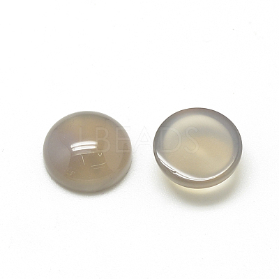 Natural Gray Agate Cabochons G-R416-12mm-15-1