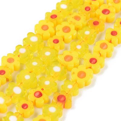 Handmade Millefiori Glass Bead Strands X-LAMP-J035-8mm-06-1