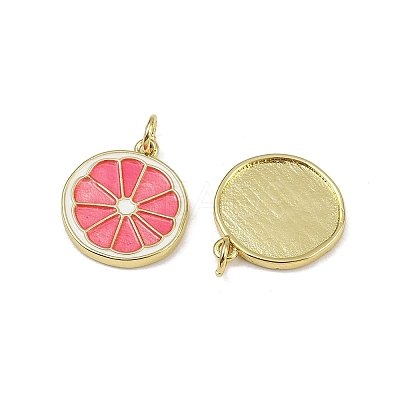 Brass Enamel Pendants KK-H072-14G-01-1