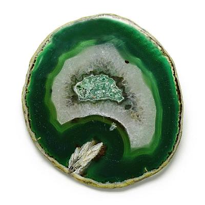 Druzy Natural Brazilian Agate Slice Display Decorations G-R418-136-1