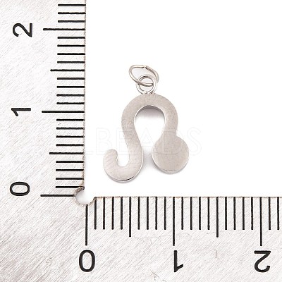 316 Stainless Steel Micro Pave Cubic Zirconia Pendants STAS-K284-01G-P-1
