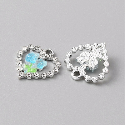 Platinum Alloy Rhinestone Pendants FIND-TAC0008-69P-05-1