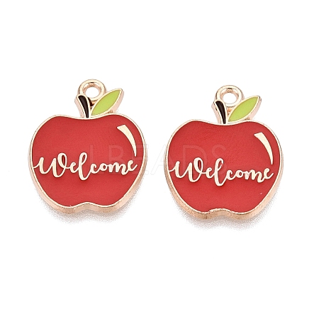 Back to School Alloy Enamel Pendants ENAM-Q004-01KCG-18-1