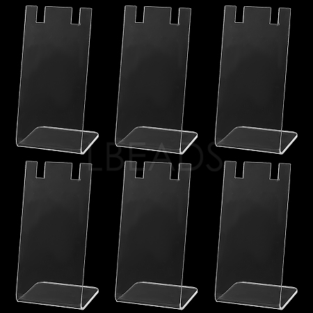 10Pcs L Shaped Acrylic Single Necklace Display Stands NDIS-SC0001-02A-1