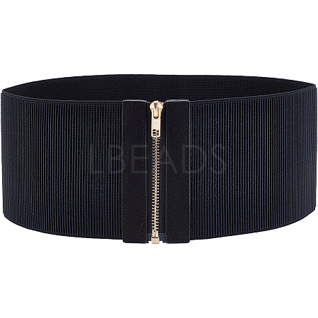 PU Leather Wide Elastic Corset Belts AJEW-WH0248-16C-1