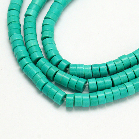 Synthetic Turquoise Beads Strands X-TURQ-G110-6x3mm-09-1