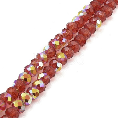 Baking Painted Transparent Glass Beads Strands DGLA-A034-J6mm-B08-1