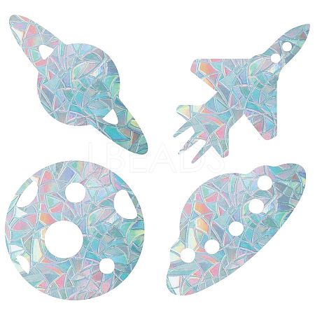 Waterproof PVC Colored Laser Stained Window Film Adhesive Stickers DIY-WH0256-041-1