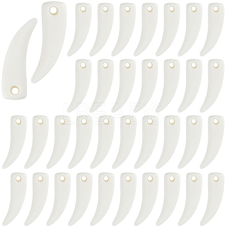 60Pcs Opaque Acrylic Pendants OACR-SP0002-35-1