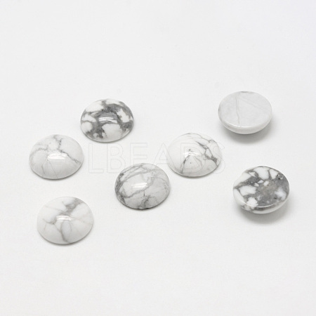 Natural Howlite Gemstone Cabochons G-T020-12mm-01-1