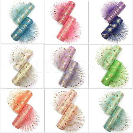 Bowknot & Heart Deco Mesh Ribbons OCOR-I005-G-1