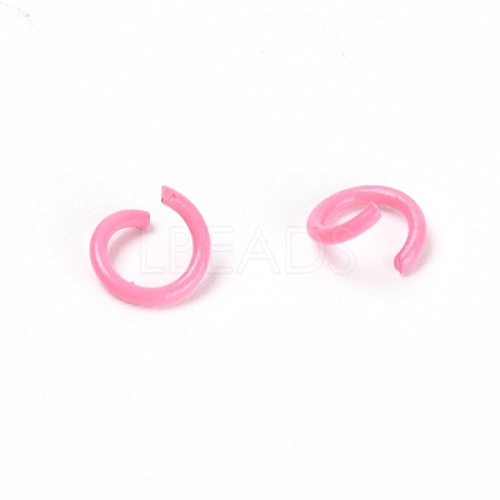 Baking Painted Metal Open Jump Rings FIND-TAC0001-24B-1