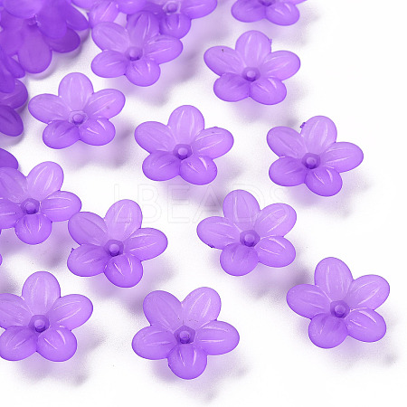 Frosted Acrylic Bead Caps X-MACR-S371-08A-747-1