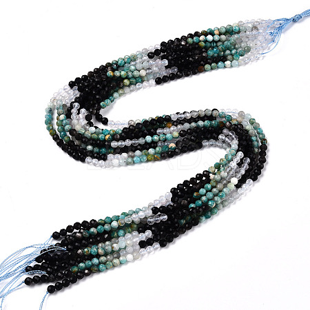 Natural & Synthetic Mixed Gemstone Beads Strands G-D080-A01-01-02-1