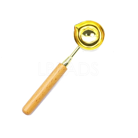 Wooden Handle Wax Sealing Stamp Melting Spoon PW-WGA5A80-01-1