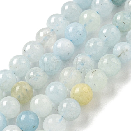 Natural Aquamarine Beads Strands G-K310-C06-4mm-1