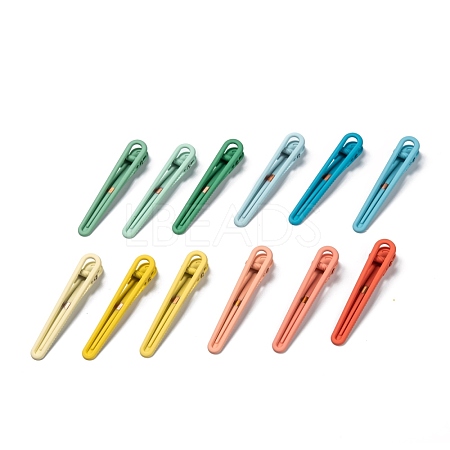 Spray Painted Alloy Alligator Hair Clips Sets PHAR-F009-05A-1