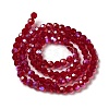 Electroplate Transparent Glass Beads Strands EGLA-A035-T6mm-L07-2