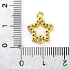 Brass Micro Pave Clear Cubic Zirconia Star Links Connector Charms KK-A230-03B-G-3