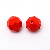 Opaque Acrylic Beads SACR-WH0002-13-2