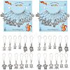  24Pcs Tibetan Style Alloy Tortoise Stitch Markers HJEW-NB0001-55-1