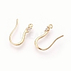 Brass Cubic Zirconia Earring Hooks X-KK-S336-43G-2