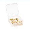 6Pcs 6 Styles Adjustable Brass Micro Pave Clear Cubic Zirconia Cuff Rings RJEW-LS0001-21G-7